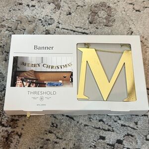 Threshold Gold Merry Christmas banner Hanging Decor